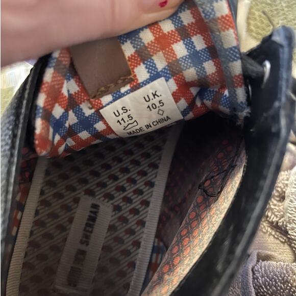 Ben Sherman Mens 11.5 Vance LEATHER Lace Up Chukka Boots High Top Sneakers Black - Picture 7 of 7